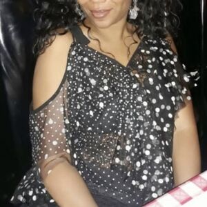 Black and White Polka Dot, Crochet Lace Sheer Tie Straps Top - Sz S